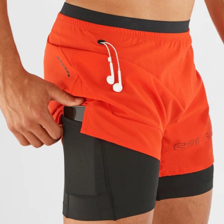 Orange Salomon Cross 2in1 Men's Shorts | IE WR0921